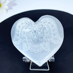 Selenite Engraving Heart