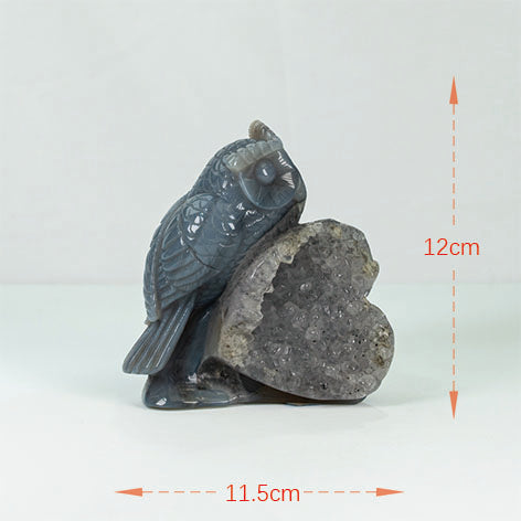 Agate Geode Owl