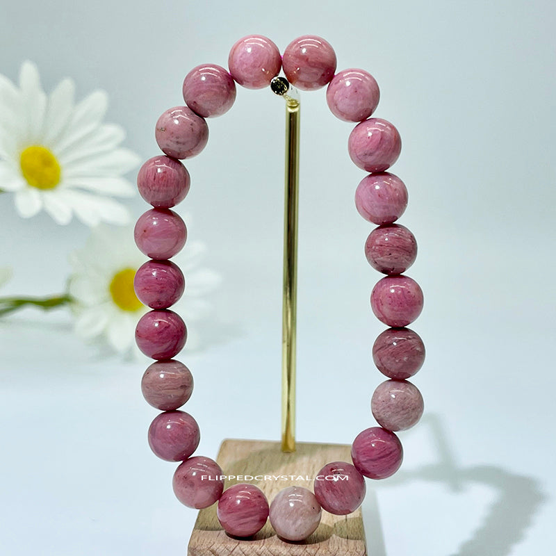 Pink Rhodonite Beacelet