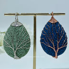 Wired Lava stone Water Drop Pendant