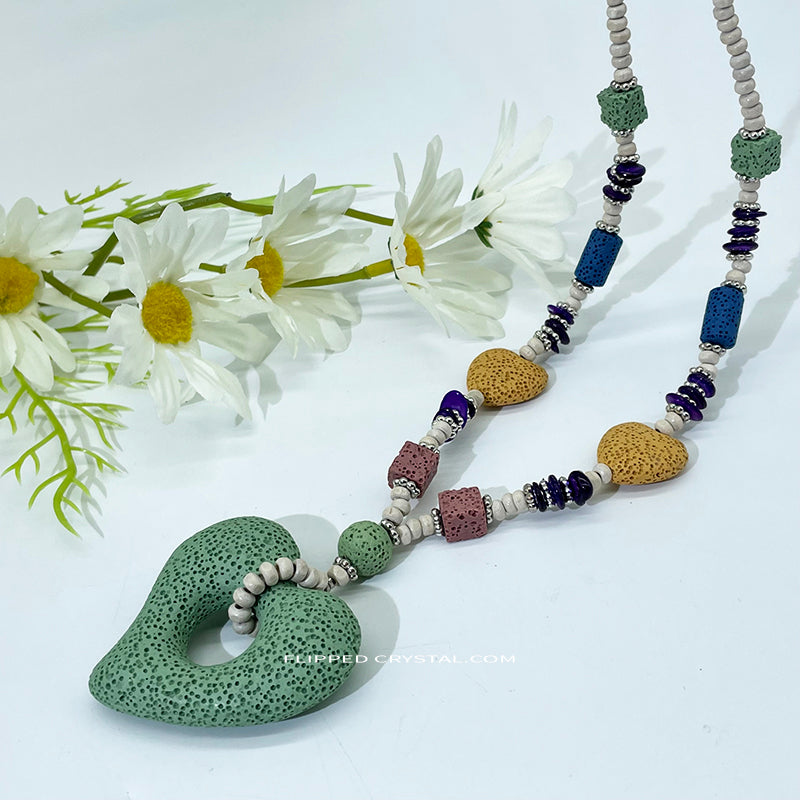 Lava Stone(star)Necklace