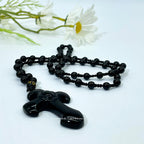 Obsidian Cross Necklace