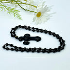 Obsidian Cross Necklace