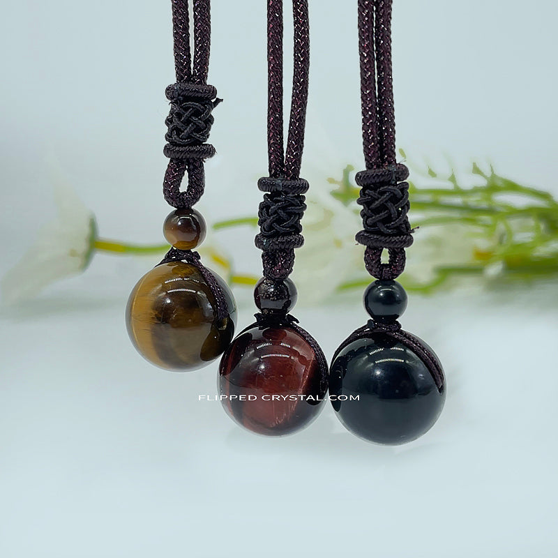 Mini Ball Necklace Tiger eye