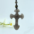 Obsidian Cross Necklace