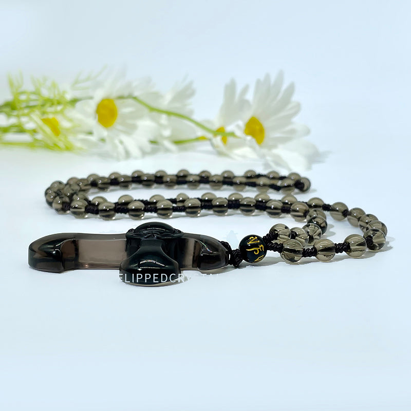 Obsidian Cross Necklace