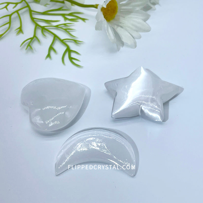 Selenite Carving£¨star£¬heart£¬moon£©