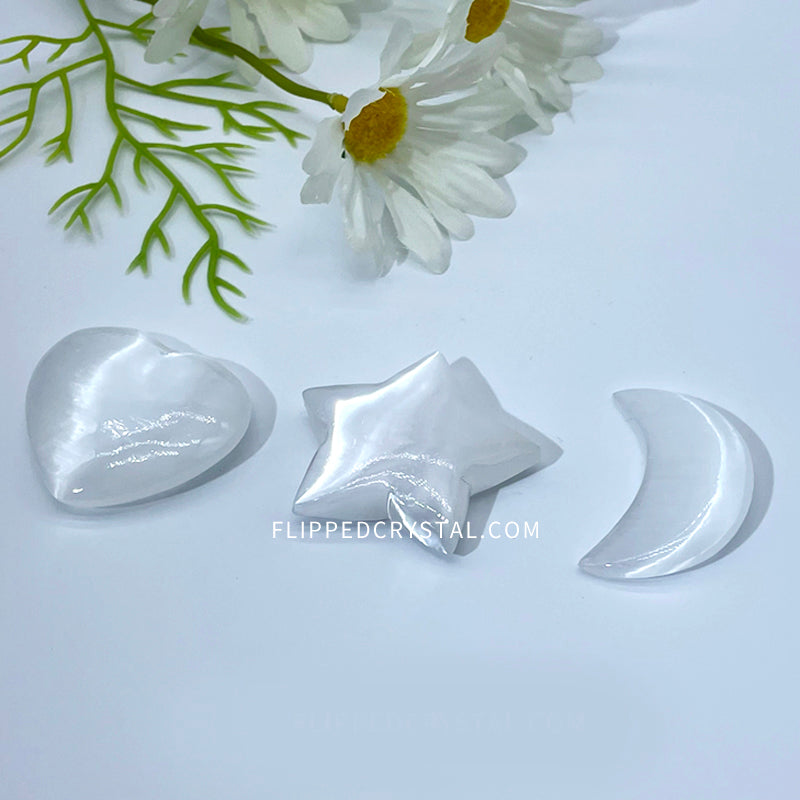 Selenite Carving£¨star£¬heart£¬moon£©