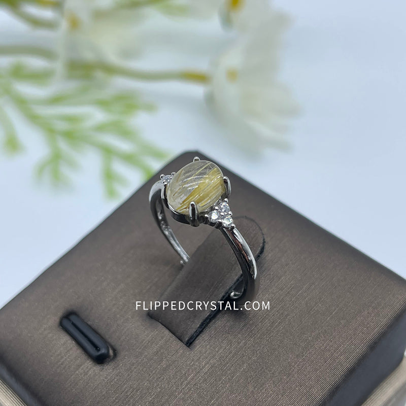Godlen Rutilate Ring