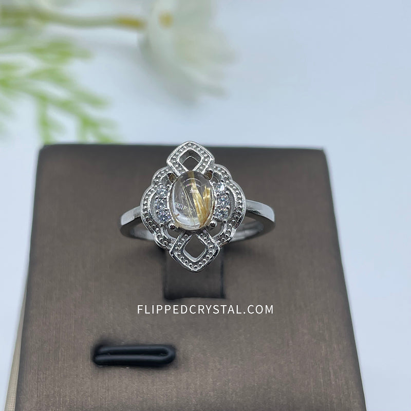 Godlen Rutilate Ring