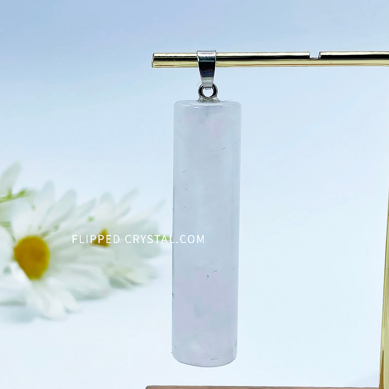 Clear Quartz Cylinder Pendant