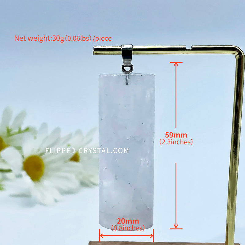 Clear Quartz Cylinder Pendant
