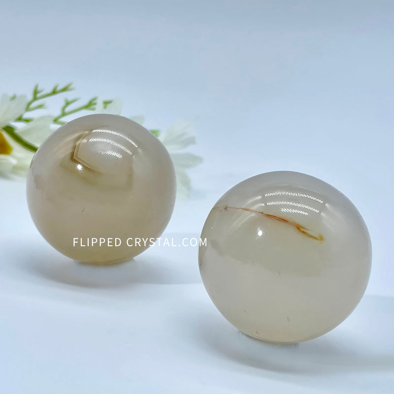 White Agate Sphere