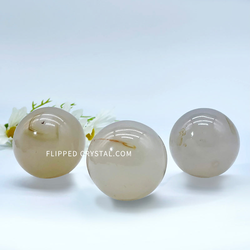 White Agate Sphere