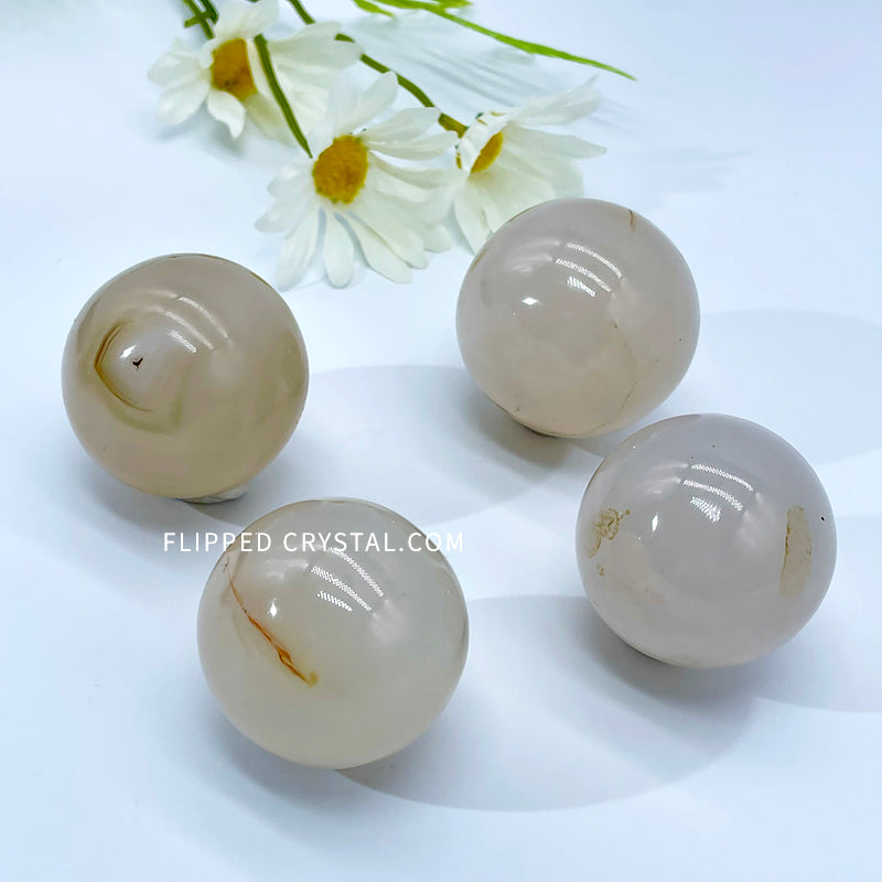 White Agate Sphere