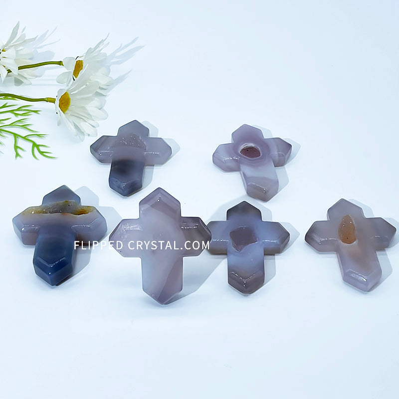 Agate Geode Cross