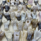 Agate Geode Dragon Head