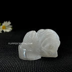 Selenite Nine Tailed Fox