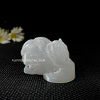 Selenite Nine Tailed Fox
