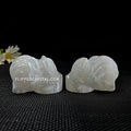 Selenite Nine Tailed Fox