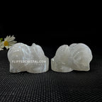 Selenite Nine Tailed Fox