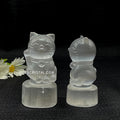 Selenite Fortune Cat