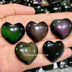 Rainbow Obsidian  Heart