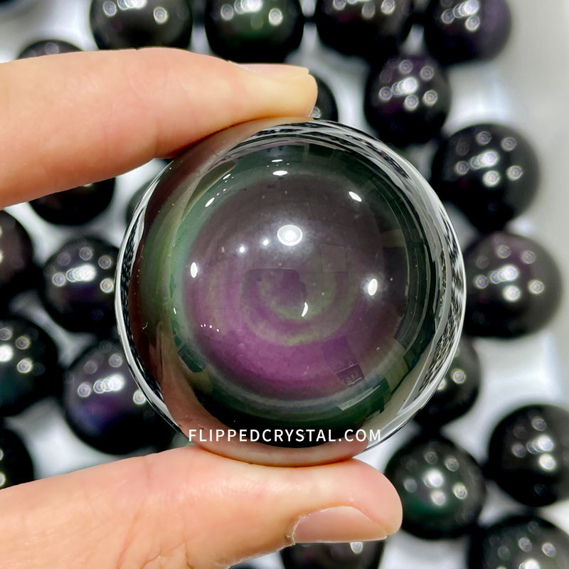 Rainbow Obsidian Sphere