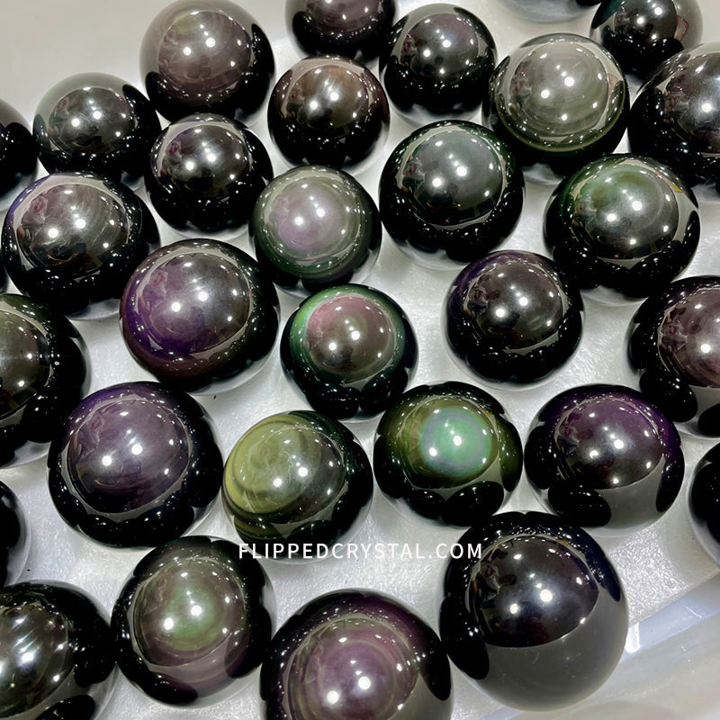 Rainbow Obsidian Sphere