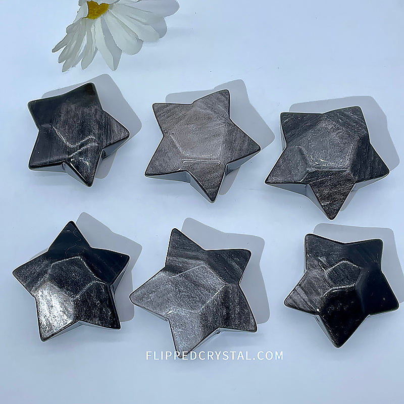 Silver Obsidian star