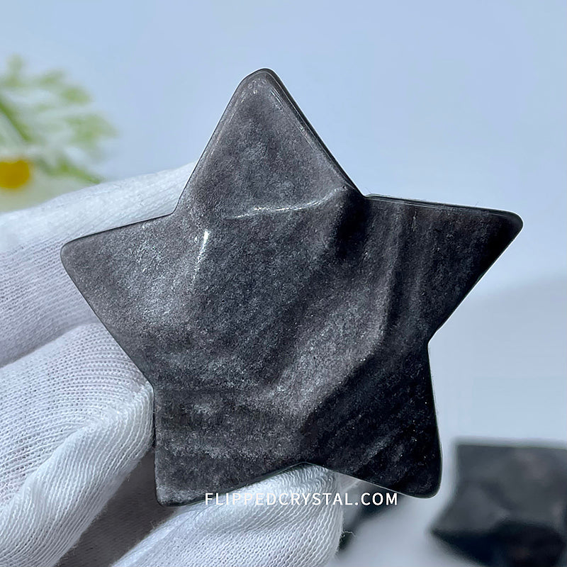Silver Obsidian star