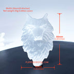Selenite Wolf Head