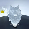 Selenite Wolf Head