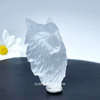 Selenite Wolf Head