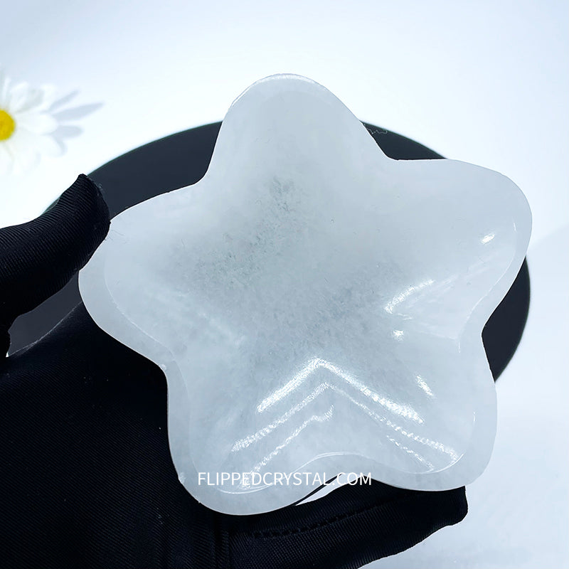 Selenite Flower Bowl