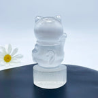 Selenite  Fortune Cat