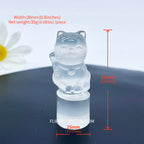 Selenite  small Fortune Cat