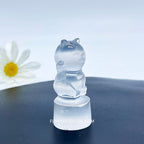 Selenite  small Fortune Cat