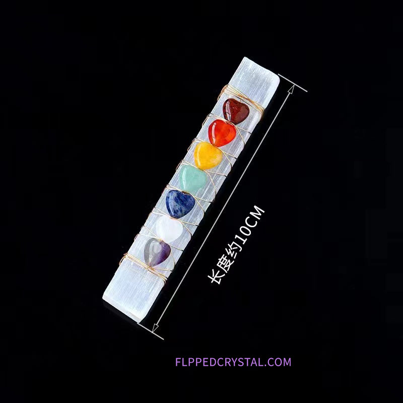 Selenite chakra stick