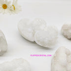 Clear quartz cluster heart  ($65/KG)