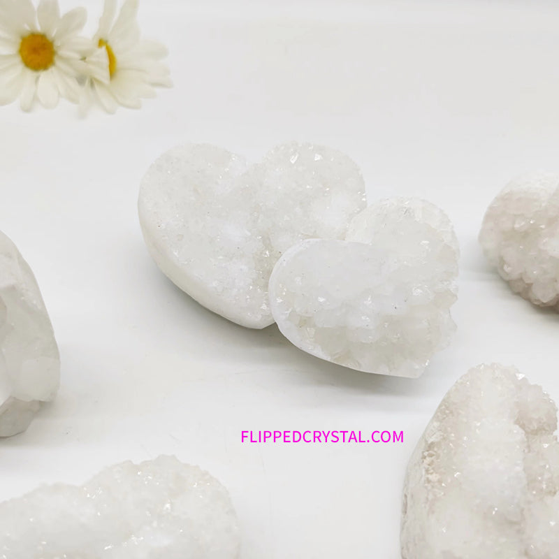 Clear quartz cluster heart  ($65/KG)