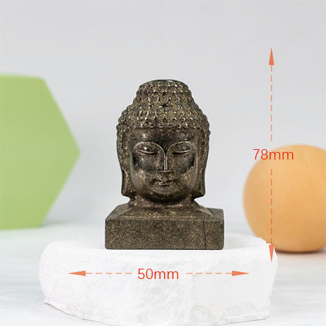 Pyrite Buddha Head  carving