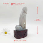 Agate Geode Dingding with Wooden Stand type 2