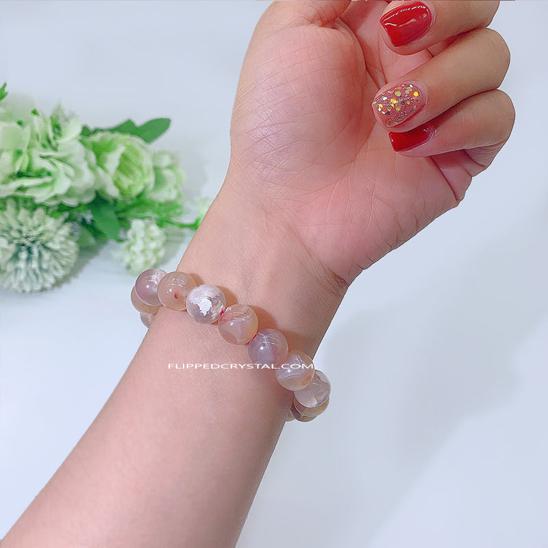 Cherry  agate Brancelet