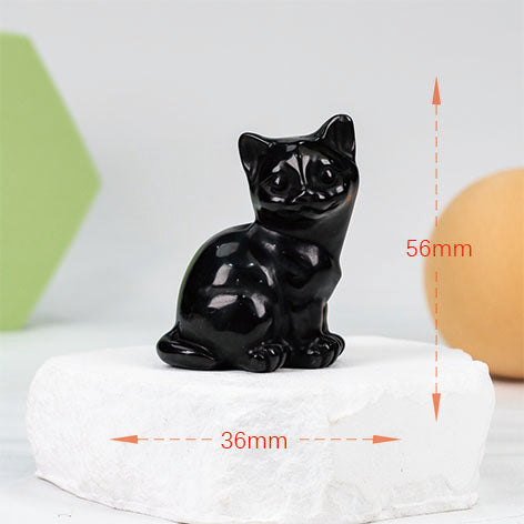 Small cat carving