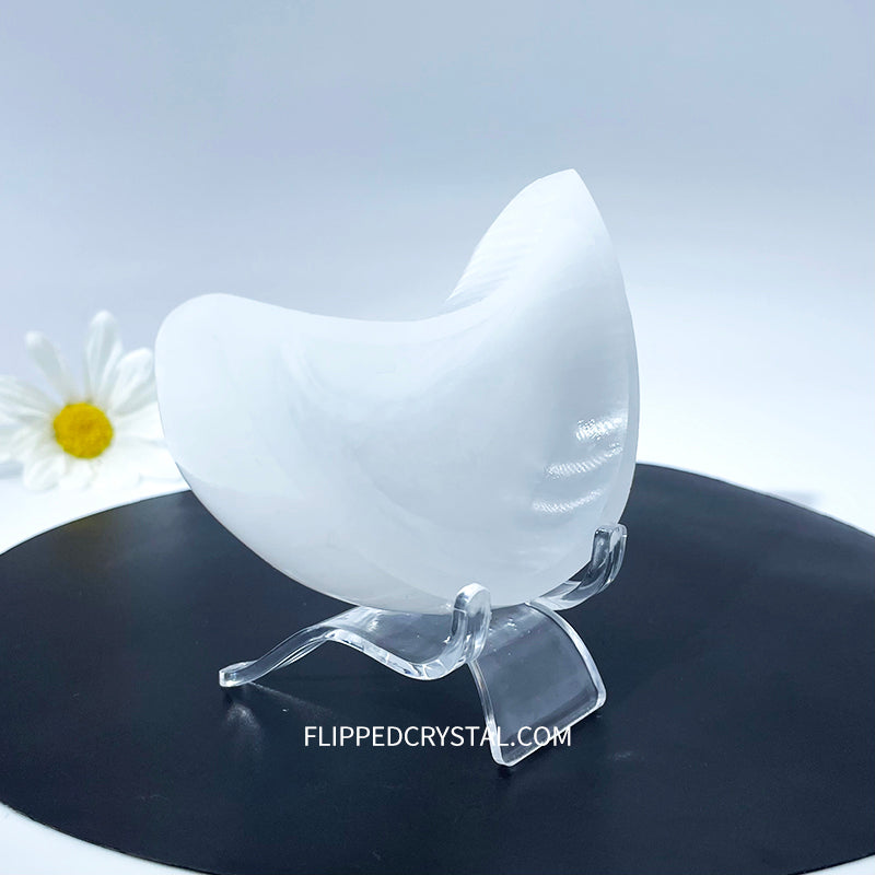 Selenite Moon Bowl