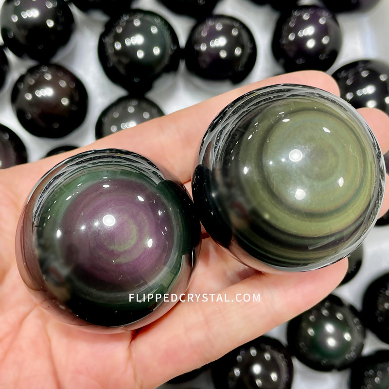 Rainbow Obsidian Sphere