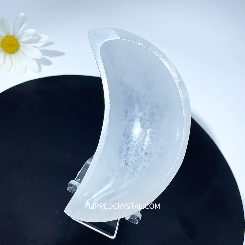 Selenite Moon Bowl