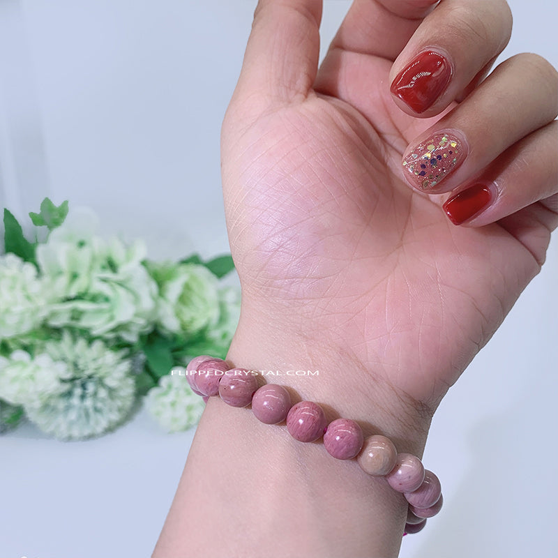 Pink Rhodonite Beacelet