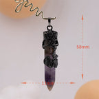 Lotus Wraped Crystal Point Pendant